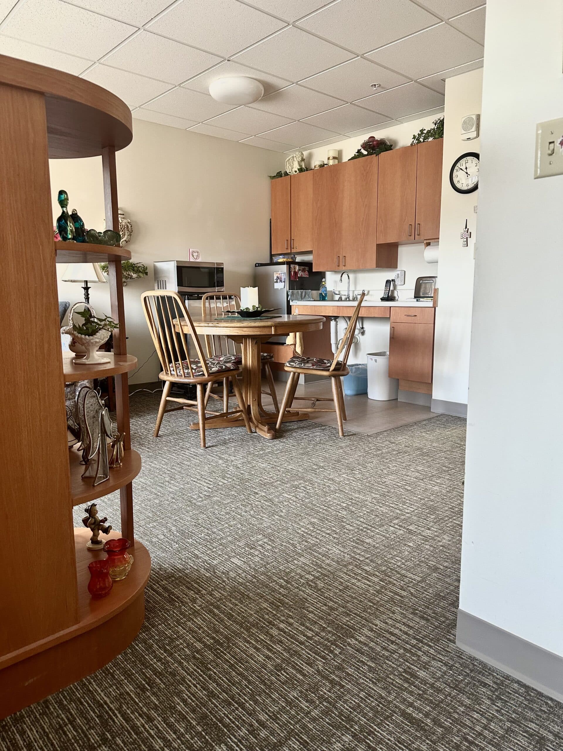 dining room in assisted living apartment